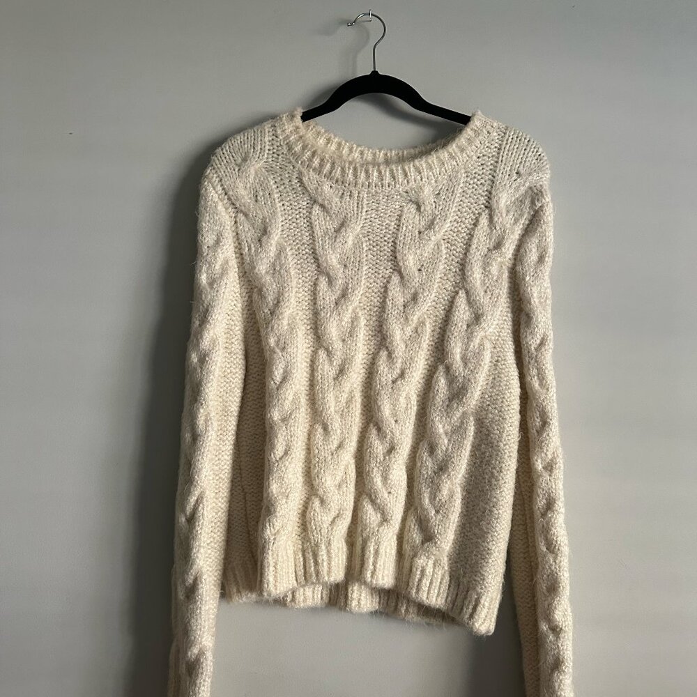 Zara Cable Knit Wool Sweater